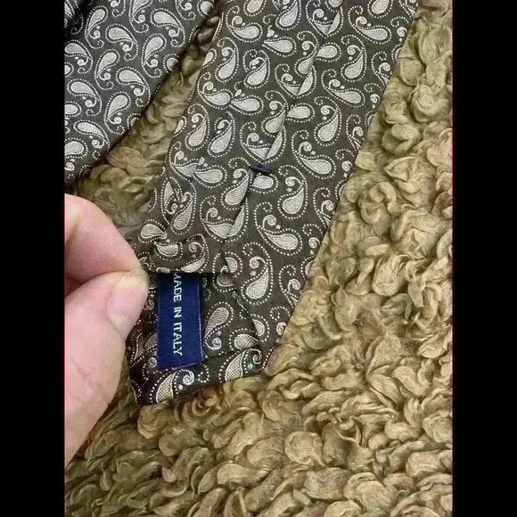 Geoff Nicholson Made in Italy Silk Tie | Gray Paisley | Classic Menswear | EUC - Picture 4 of 6